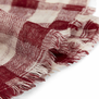 Red check wool scarf