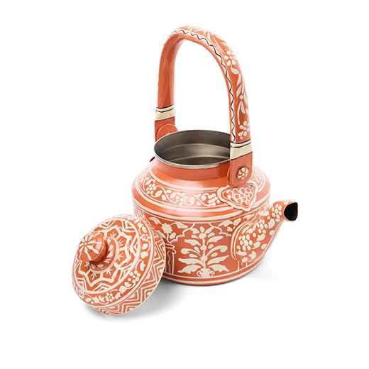 Decorative Pink City tea kettle