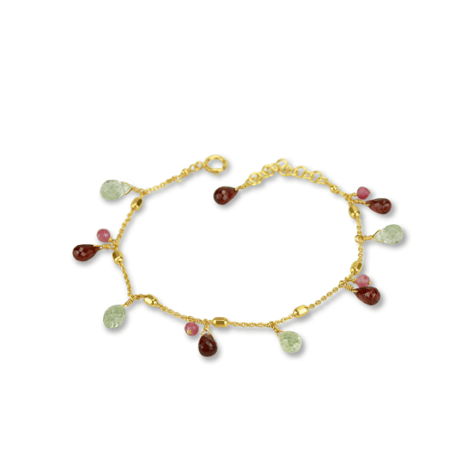 Amethyst, garnet and tourmaline bracelet by Mounir 