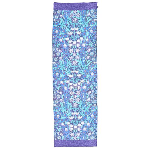 Columbines, Periwinkles and Sweet peas silk scarf